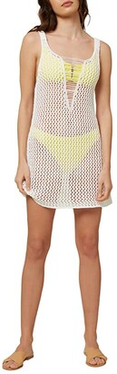 white crochet trim maxi cover up