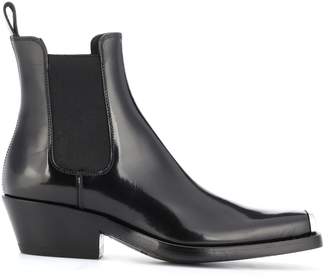 Calvin Klein Western Claire leather ankle boots