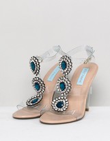 Thumbnail for your product : Blue by Betsey Johnson Blue By Betsy Johnson Sylvi Clear Embellished Heeled Wedding Sandals