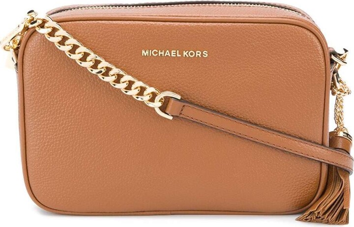 Michael Kors Kenly Large Double Zip East West Crossbody Leather Blossom Pink
