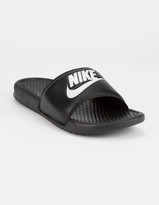 nike sandals black and white