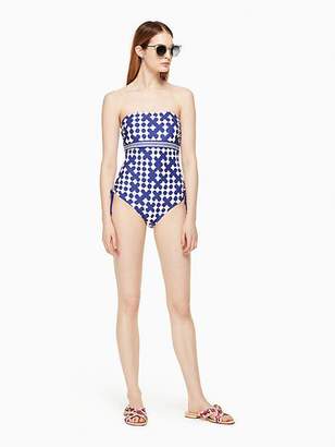 Kate Spade Moonstone beach bandeau one-piece swimsuit