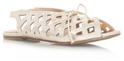 Miss KG Gold 'Marley' flat lace up sandal