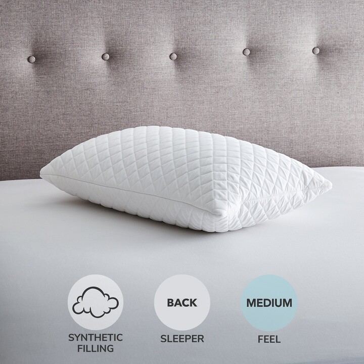 Dunelm Super Comfort Quilted Foam Firm-Support Pillow White - ShopStyle