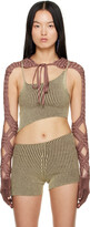 Thumbnail for your product : Isa Boulder SSENSE Exclusive Yellow & Brown Tank Top