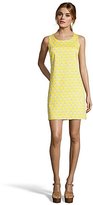 Thumbnail for your product : Julie Brown JB by yellow and white stretch cotton sea scallop pattern sleeveless dress