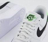 Thumbnail for your product : Nike Air Force 1 07 Trainers Pure Platinum Black Green Strike