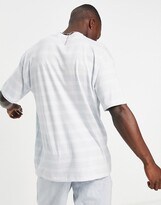 Thumbnail for your product : New Look oversized stripe t-shirt in blue