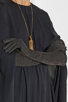 Thumbnail for your product : Lanvin Paneled suede and jersey gloves