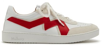 Mulberry Jumping Lace-up Sneaker White and Red Smooth Calf
