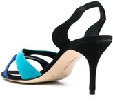 Thumbnail for your product : Manolo Blahnik 80mm Double-Strap Leather Sandals
