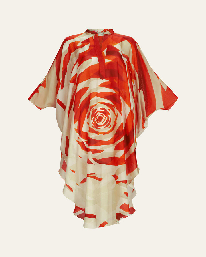 Silvia Tcherassi Elea Abstract Silk Tunic