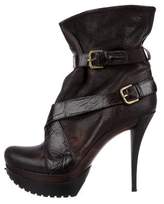 Thumbnail for your product : Stuart Weitzman Leather Mid-Calf Platform Boots