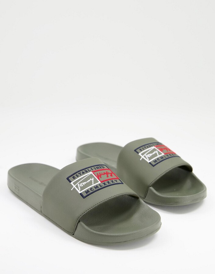tommy hilfiger sliders grey