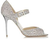Thumbnail for your product : Jimmy Choo Lace Lychee Glitter Fabric Peep Toe Pumps