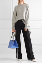 Thumbnail for your product : Victoria Beckham Cube Small Two-tone Leather Shoulder Bag - Blue