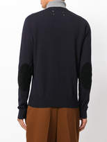 Thumbnail for your product : Maison Margiela elbow patch v-neck jumper