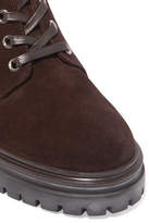 Thumbnail for your product : Gianvito Rossi Martis 40 Leather-trimmed Suede Ankle Boots - Dark brown