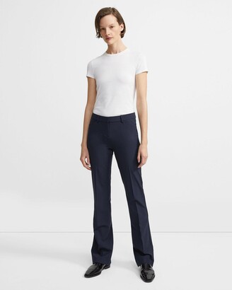Theory Relaxed Straight Pant in Stretch Wool