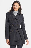 Thumbnail for your product : Calvin Klein Quilt Detail Double Breasted Trench