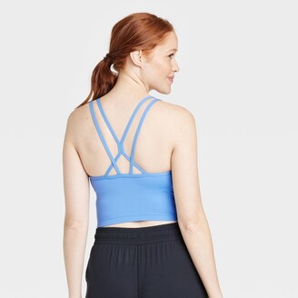 Women's Light Support Brushed Strappy Crop Sports Bra - All in