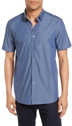 Ted Baker Men's Leeo Extra Slim Fit Chambray Sport Shirt