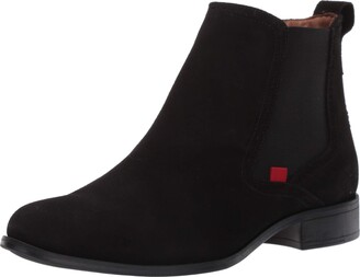 Marc Joseph New York Women's Genuine Leather Chelsea Boot with Perforated Detail Chukka