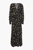 Thumbnail for your product : Ganni Floral-print crepe midi wrap dress