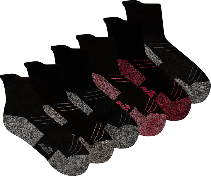 Avia Women’s All Sport Cushion High Ankle Socks, 6-Pack