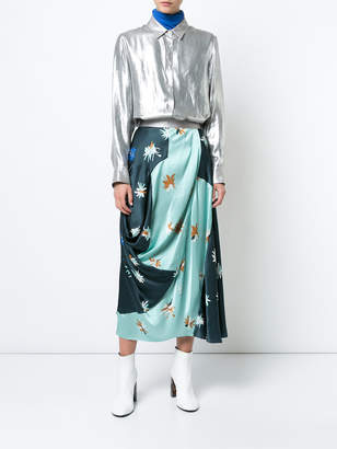 Roksanda colour-block embroidered skirt