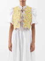 Thumbnail for your product : Horror Vacui Pauline Reversible Floral-print Cotton Gilet - Yellow Multi
