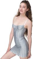 Thumbnail for your product : American Apparel RNT83P Printed Metallic Underwire Bustier Dress