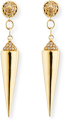 Sydney Evan 14K Gold Short Spike Drop Earrings with Diamonds