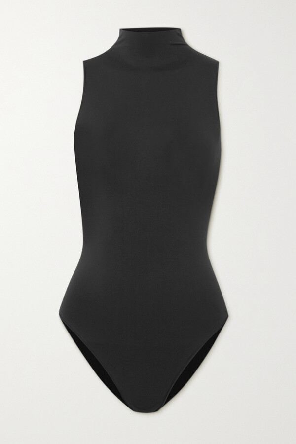 SKIMS Essential Mock Neck Bodysuit - Onyx - ShopStyle Plus Size Intimates
