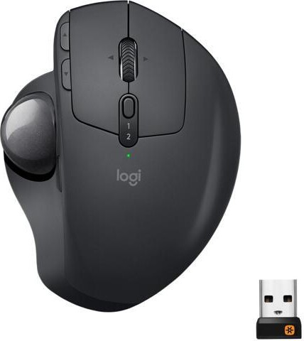 Logitech MX Ergo Wireless Trackball Mouse Adjustable Ergonomic Design, Control and Move Text/Images/Files Between 2 Windows and Apple Mac Computers...