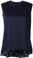 Thumbnail for your product : CLANE sleeveless floral hem top