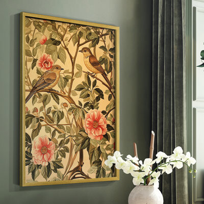 Lark Manor WM MORRIS Series CLXXIX -Premium Framed Print -Ready to Hang - No Nails Required