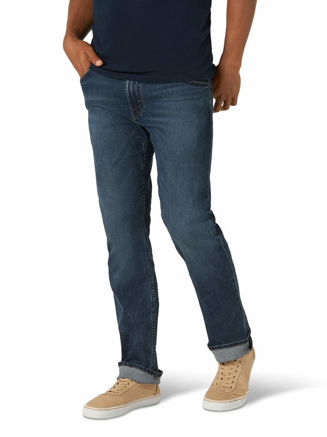 wrangler authentics men's premium flex straight leg stretch jean