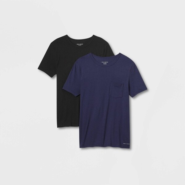 Pair of Thieves PairofThievesMen'sSuperSoft2pkClassicPocketT-Shirt-NavyBlue/BlackS:Tagless,CrewNeck