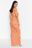 Thumbnail for your product : boohoo Petite Large Scale Floral Strappy Maxi