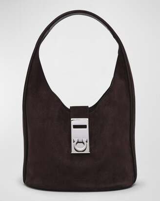 Women’s teal LondonX suede hobo shoulder bag – C203