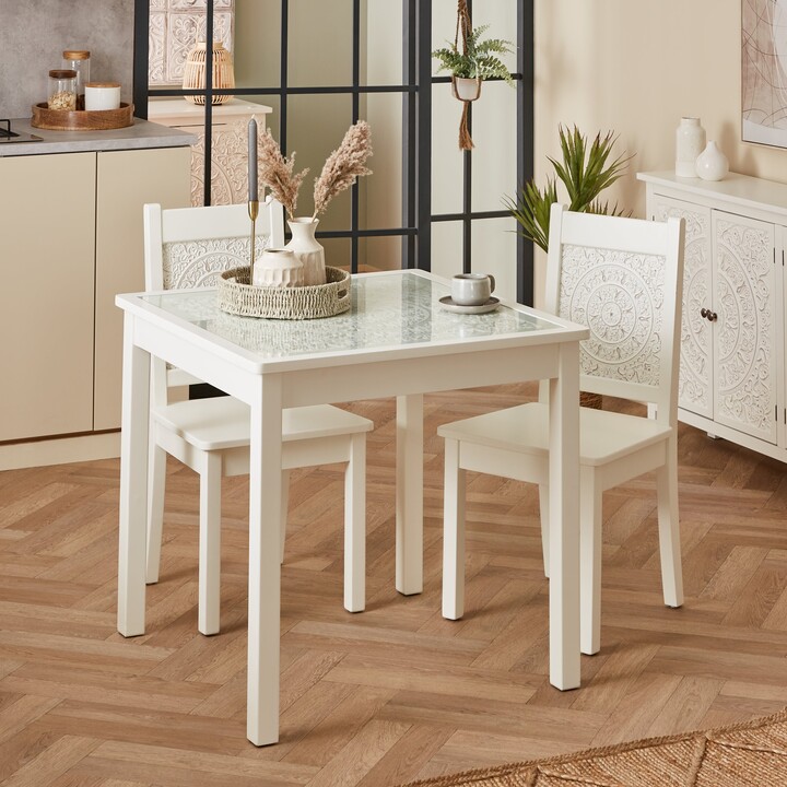 Dunelm Samira Square Dining Table White ShopStyle