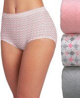 Thumbnail for your product : Jockey Elance Breathe Brief 3 Pack Underwear 1542, Extended Sizes - Silver Fox/Spotty Dot/Blushing Rose