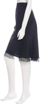 Louis Vuitton Pleated Silk Skirt