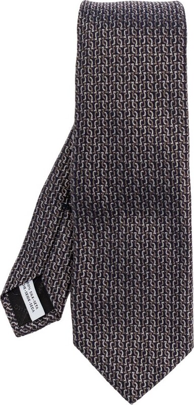 Ferragamo Gancio Squiggle Jacquard Tie
