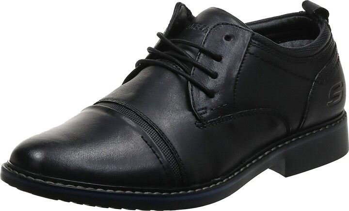 skechers mens expected 2.0 brako shoes blue canvas