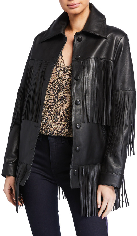 fringe sleeve jacket