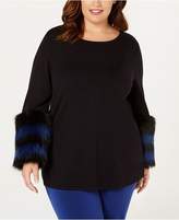 Thumbnail for your product : Alfani Plus Size Faux-Fur Trim Sweater, Created for Macy's