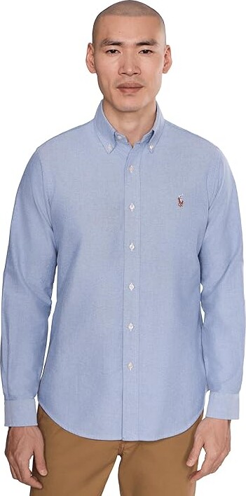 Polo Ralph Lauren The Iconic Oxford Shirt Men's Clothing Navy : 2XL Cotton