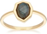 Thumbnail for your product : Gemondo Irregular B Gem Labradorite Ring In Gold Plated Silver